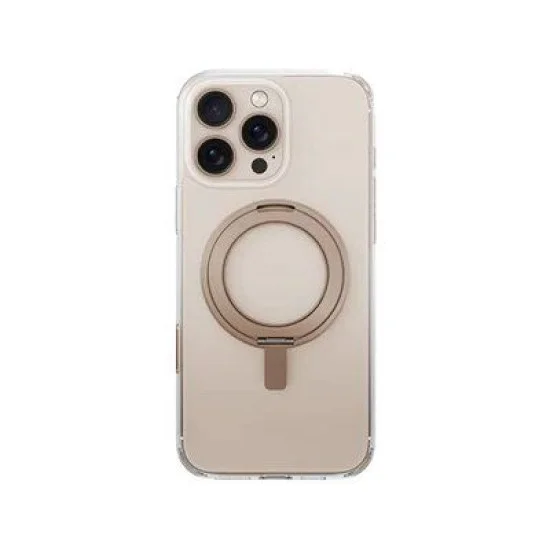 Cover Iphone 16 Pro Magclick Charging Swivix With 360 Rotating Kickstand Uniq Hybrid - Taupe Gold